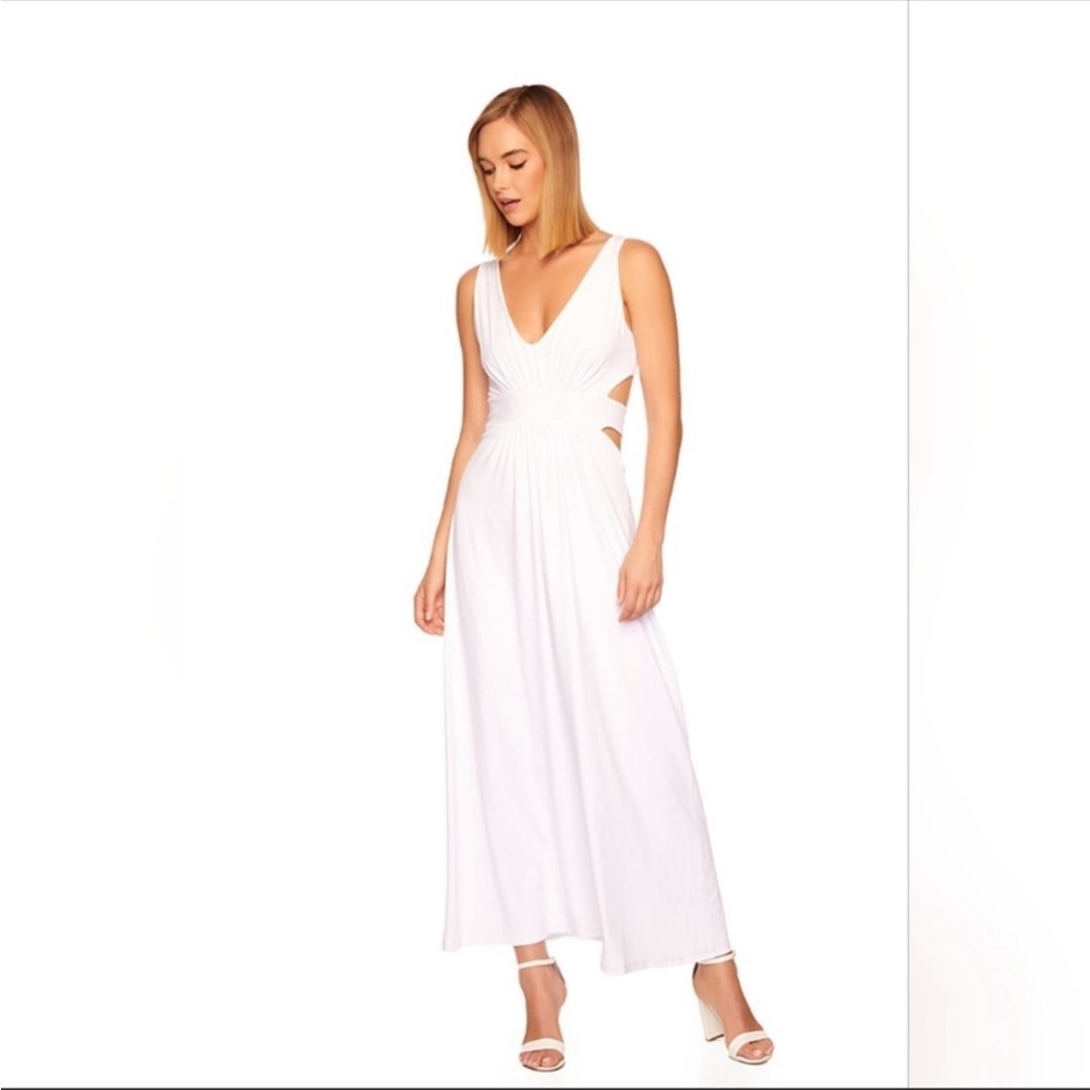 Susana Monaco V Strap Back Tie Maxi Dress NWT SMALL